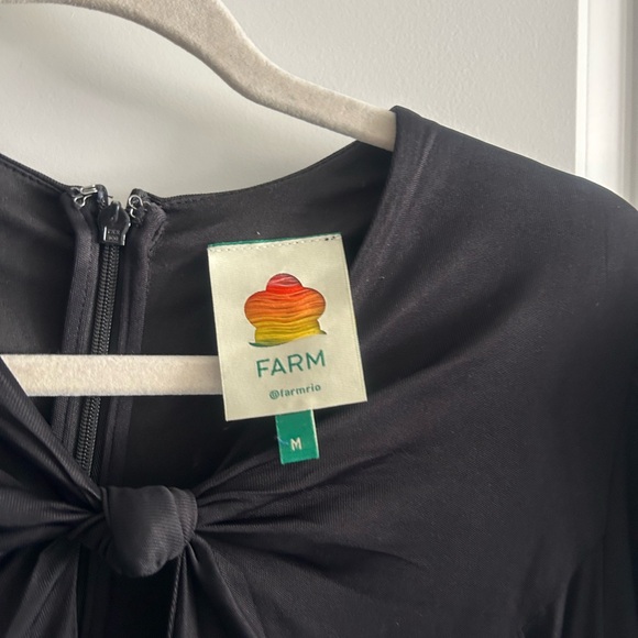 Farm Rio Black Long Sleeve Knot Jumpsuit - Picture 6 of 7